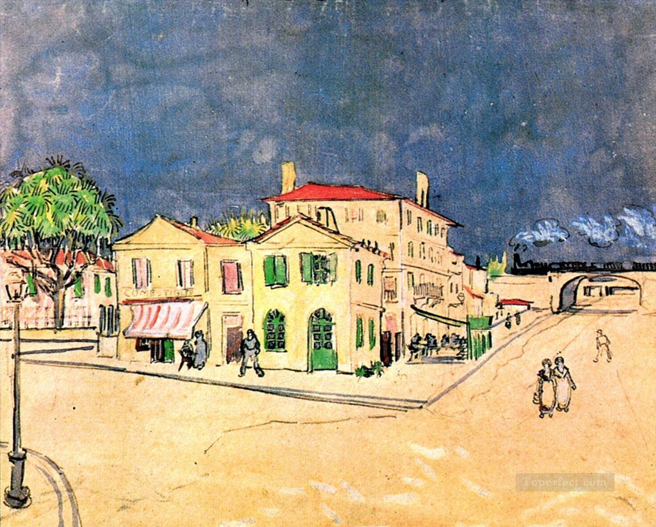 Vincent s House in Arles The Yellow House Vincent van Gogh Oil Paintings